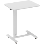 HOMCOM Stehpult Höhenverstellbar inkl. 4 Rollen C-Form 65 cm x 48 cm x 73-110 cm Weiß