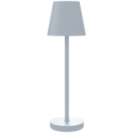 HOMCOM Lampada da Tavolo Portatile in Acrilico e Metallo da 3600mAh con Cavo di Ricarica, Ø11.2x36.5 cm, Grigio