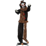 Outsunny Halloween clown grote indoor decoratie met speciale effecten en geluid multicolor