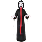Outsunny Opblaasbaar Halloween-skelet 310 cm met geïntegreerde ledverlichting, griezeldecoratie voor binnen en buiten