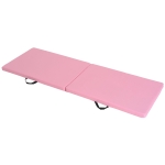 Covoraș de Gimnastică Pliabil HOMCOM, Covoraș Fitness Gros de 5 cm și Antiderapant, 180x60x5 cm, Roz