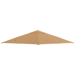 Outsunny Tetto di Ricambio per Gazebo 3x3m in Poliestere con Prese d'Aria e Fori di Drenaggio, Beige