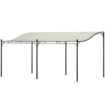 Outsunny 3 x 5 m Pergola, Flexibles Gartendach mit wasserfester Plane und Metallrahmen, Schattenspender, Cremeweiß