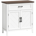 HOMCOM Credenza Moderna Rustico con Ripiano Regolabile, Spazio Contenitore e 2 Ante.