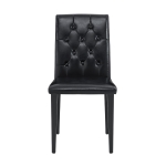 Lot de 4 chaises de salle à manger, style luxe européen, patins antidérapants et silencieux, 42x46x89 cm, Noir