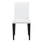 Lot de 4 chaises de salle à manger, style luxe européen, patins antidérapants et silencieux, 42x46x89 cm, Blanc+Noir