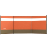Outsunny Camping Windbreaker with Clear Windows, Carry Bag and Steel Poles, for Beach Caravan Campervan, 440 x 140cm, Orange
