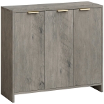 HOMCOM Sideboard Cabinet, Modern Storage Cabinet with 3 Doors and Adjustable Shelves for Living Room, Dining Room, Grey
