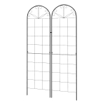 Outsunny Metal Trellis Set of 2, Garden Trellis for Climbing Plants Support Frames, Grid Design