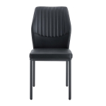 Lot de 4 chaises de salle à manger, style léger-luxe, patins antidérapants, 43x42.6x93 cm, Noir