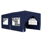 Outsunny 3 x 6 m Pop-up Pavillon mit Seitenwänden, UPF50+ höhenverstellbares Gartenzelt mit Tragetasche und Sandsäcken