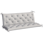 Outsunny Cojín para Banco de Jardín con Respaldo Relleno Grueso y Cintas de Sujeción para Interior y Exterior 150x98x8 cm Gris