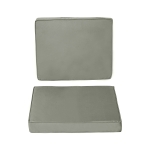 Outsunny 2-delige stoelkussenset, 56 x 52 cm, met rits, stofhoes, 7 cm dikke zitkussens, wasbaar, donkergrijs