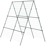 Outsunny trellis, trellis, verstelbare planten trellis met gaas staal groen