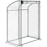 Outsunny Kas met Boogdak Winterbestendig Foliekas van Staal, Kas 128 x 70 x 170 cm Transparant