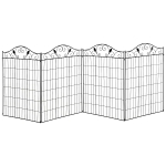 Outsunny Tuinhek Gaashek Hek, Vintage-Design, weerbestendig, 352 cm x 0.8 cm x 143 cm, Zwart