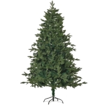 HOMCOM kunstkerstboom 1,8 m kerstboom dennenboom PVC PE metaal groen Ø 90 x 180 cm