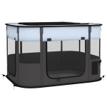 PawHut Parc enclos pliable pour chien chat petits animaux en tissu Oxford avec rangement 84 x 64 x 53 cm gris et noir