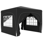 Outsunny 3 x 3m Pop-Up Gazebo Shelter, with Accessories - Black