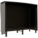 Outsunny Portalegna da Interno ed Esterno in Metallo con Telo Porta Legna e Copertura, 120x36x99 cm, Nero