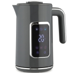 HOMCOM Electric Kettle, 1.7L Fast Boil 3000W Water Kettle with LED Display, Adjustable Temperature, Keep Warm Function, Grey