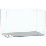 PawHut Fish Tank Bare Glass for DIY Glass Aquarium with Protective Base Mat 24L Transparent for Fish Shrimps