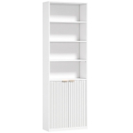 HOMCOM Bookcase Adjustable Shelf Bookshelf Anti-Tip Hardware 6-Tier, White