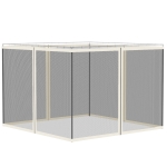 Outsunny 302 x 207cm Universal Replacement Mesh Sidewall Netting for Gazebos and Canopy Tents, (Sidewall Only) White