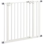 PawHut Adjustable Safety Gate w/ One Extensions, Four Adjustable Screws, White