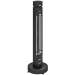 Outsunny Infrarood terrasverwarmer 2000W carbonvezel, oscillerende staande heater met afstandsbediening, 8 warmtestanden, beschermhoes