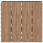 Outsunny Dalles terrasse - caillebotis - Lot de 11 pcs, Surface Max. 1 m² - emboîtables, Installation très Simple, dim. 30 x 30 cm