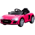 AIYAPLAY Kinder Elektroauto 12V Kinderauto mit Fernbedienung Lithium-Akku 2 Motor Sanftanlauf Hinterradfederung Rosa