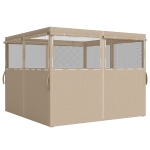 Outsunny 4 Pack Replacement Gazebo Curtains Privacy Panel for Most 3 x 3 m Gazebo, Outdoor Shelter Sidewalls, Khaki