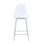Lot de 4 tabourets de bar transparents, design moderne au look aérien, 51x45x102 cm, Argent