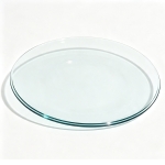 Plateau de table rond en verre trempé, ultra résistant, résistant à la chaleur, 76x76x0.72 cm, Transparent