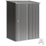 Outsunny Magazie de Gradina Pentru Unelte din Tabla de Otel cu Zavor, 161.5x94.5x196cm, Negru