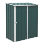Outsunny Căsuță de Grădină din Oțel pentru Depozitare cu Sistem de Blocare, 161,5x94,5x196cm, Verde