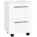 HOMCOM Badkamerkast, Wasbakkastje met Lade, Compact, Spaanplaat, Wit