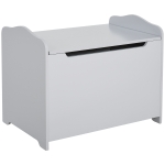 HOMCOM Cassapanca Portagiochi in Legno, Panca Contenitore per Cameretta Coperchio con Pistone Pneumatico, 60x40x48cm, Grigio