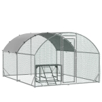 PawHut Walk In Chicken Run with Chicken Activity Shelf and Cover, 2.8 x 3.8 x 2m