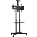 HOMCOM Stojak TV na kółkach do telewizorów 81,3–190,5 cm Regulowany stojak TV z 2 półkami, metal, max. VESA 400x600mm