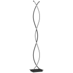 HOMCOM Stehlampe dimmbar moderne Doppelspirale Stehleuchte LED-Lichtquelle Schwarz