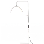 HOMCOM Half Moon Lash Light, 350° Rotatable Head, 7 Colours, Dimmable Beauty Floor Lamp, White
