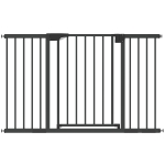 PawHut Barieră de siguranță pentru câini și bebeluși 76-130 cm cu extensie, fixare prin presiune fără găurire - alb