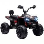 AIYAPLAY 24V 2 Seater Electric Quad Bike for Kids, Ride On Car ATV Toy w/ Forward Backward, for Boys Girls 3-8 Years, Black