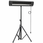 Outsunny Infrarood Terrasverwarmer 2500W met Touchbediening, Afstandsbediening, 3 Warmtestanden en Verstelbare Standaard