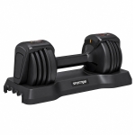 SPORTNOW Verstelbare dumbbell 11 kg met snelle gewichtsverstelling, opbergbasis en antislip handgreep