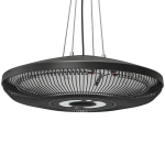 Outsunny Hangende infrarood terrasverwarmer 2000 W met koolstofvezel, ledverlichting, touchbediening, afstandsbediening en 2 warmtestanden