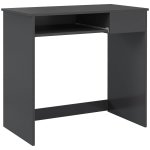 HOMCOM Compact Computer Desk with Keyboard Tray and Drawer, Study Desk, Writing Desk for Home Office, Grey