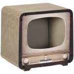 PawHut 2 in 1 TV Shape Cat Scratching Board House with Catnip, for Indoor Cats, Brown